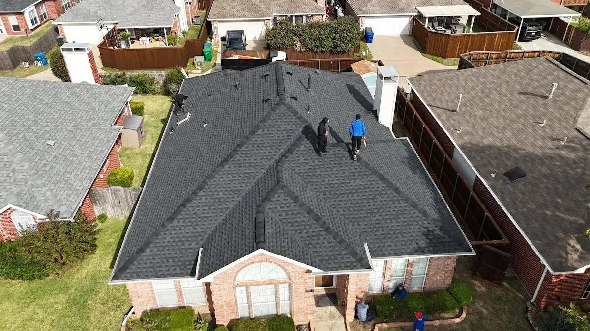 Commercial Roofing work in progress on a Bagley property